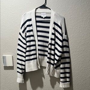Striped Black and cream cardigan